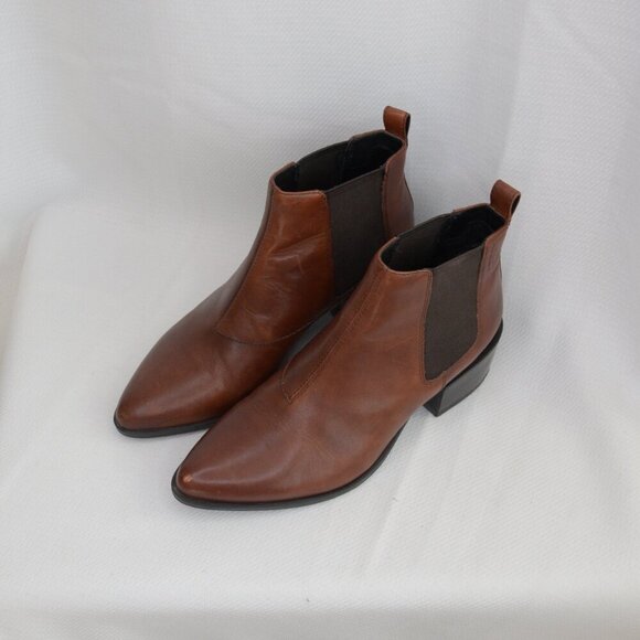 Vagabond Marja Brown Leather Chelsea Ankle Boots Sz 5.5 - Picture 2 of 10